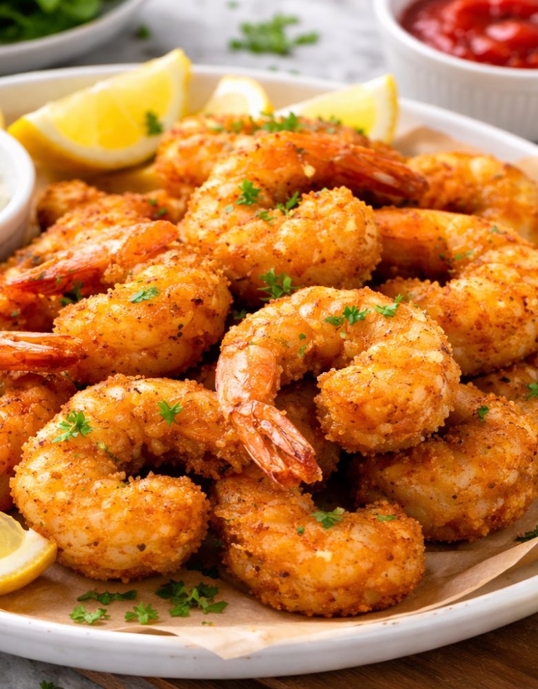 Smažené krevety - scampi