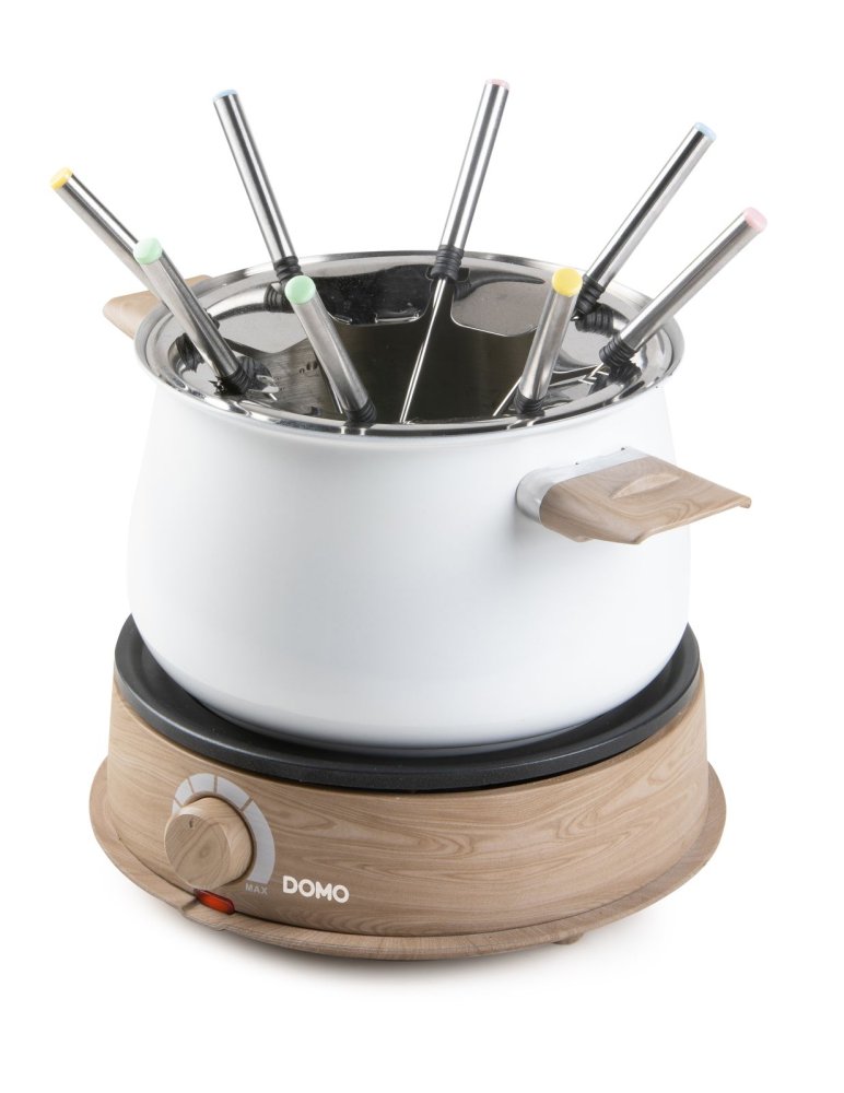 Levně Fondue - bílý - dřevěný vzhled - DOMO DO736F