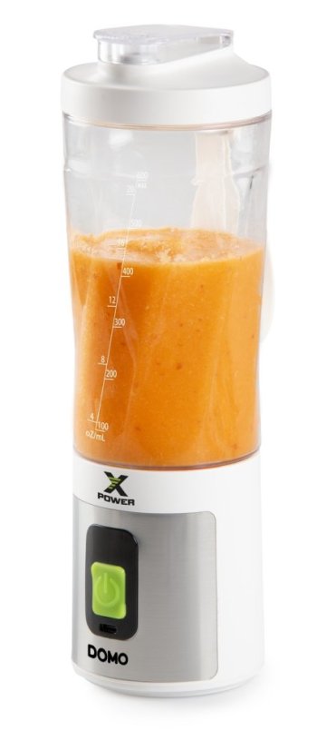 Aku smoothie mixér X-Power to go 120W - bílý - DOMO DO752BL