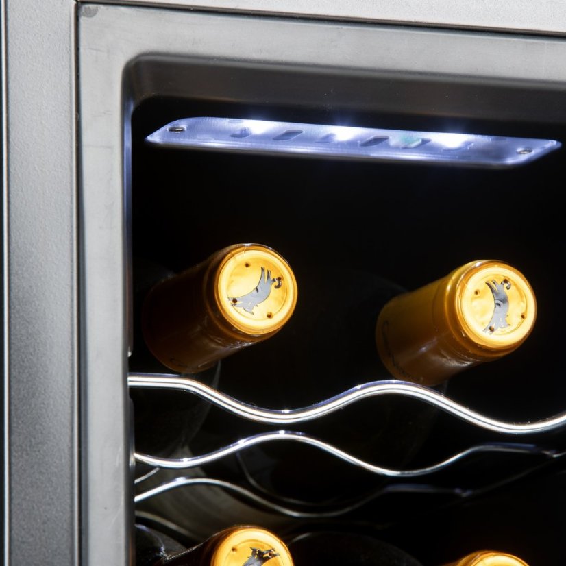 Domáca vinotéka na 6 fliaš - čierna - PRIMO PR168WK