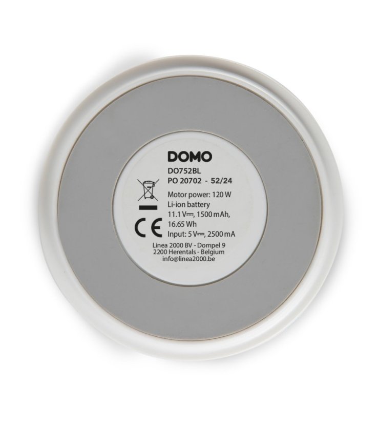 Aku smoothie mixér X-Power to go 120W - bílý - DOMO DO752BL