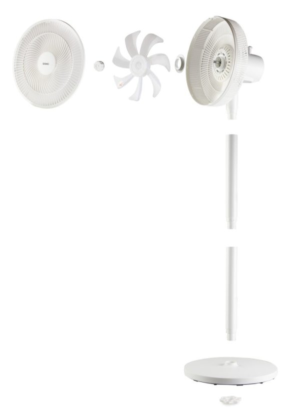 Stojanový ventilátor 2v1 - bílý - DOMO DO8156