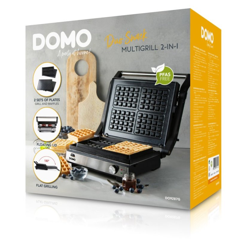 Kontaktný gril a vaflovač 2v1 - DOMO DO9287G