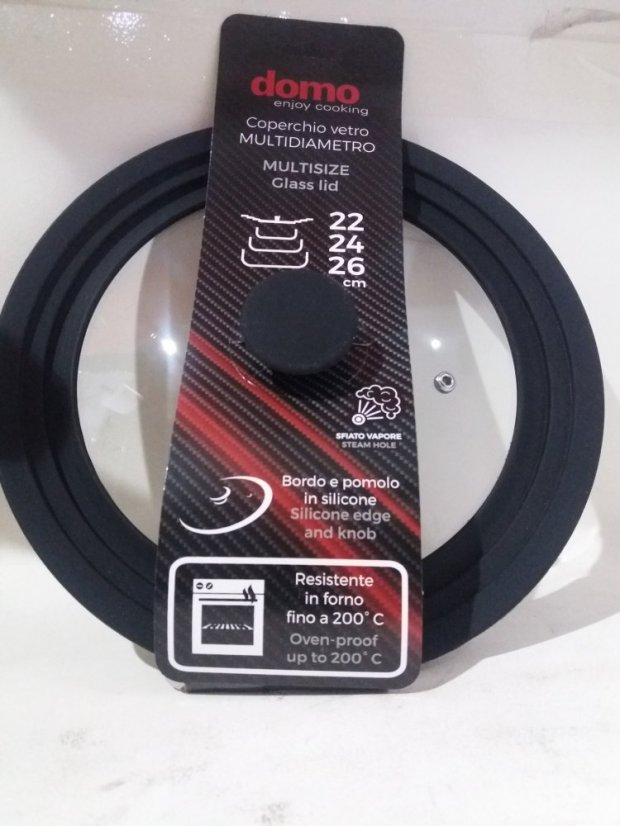 DOMO pokrievka univerzálna sklenená 22-26 cm