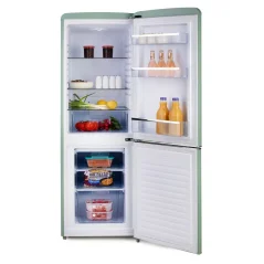 Retro lednice s mrazákem - D - 202 l - zelená - PR196RKMG