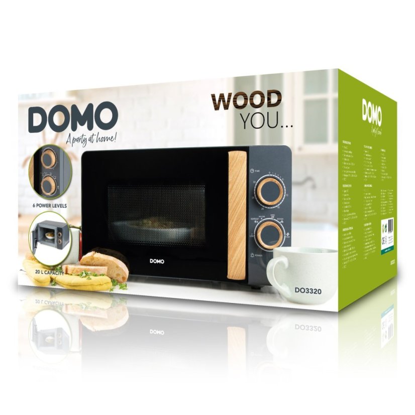 Mikrovlnná rúra - manuál - WOOD YOU - DOMO DO3320
