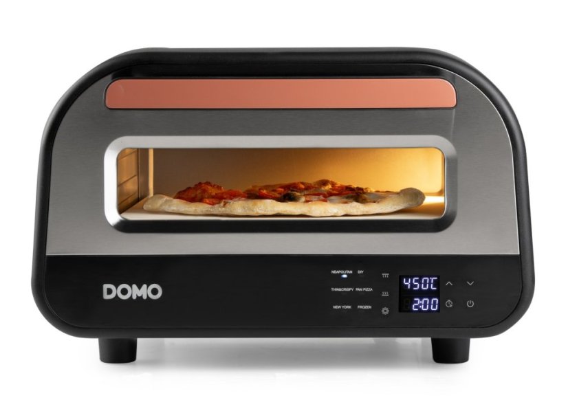 Pizza pec Genius - nerezová, pečící kamen - DOMO DO9289PZ