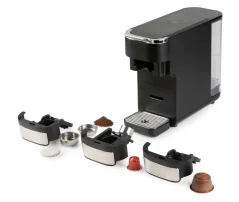 Kávovar 4v1 na pody i na kapsle - černý - DOMO DO748K