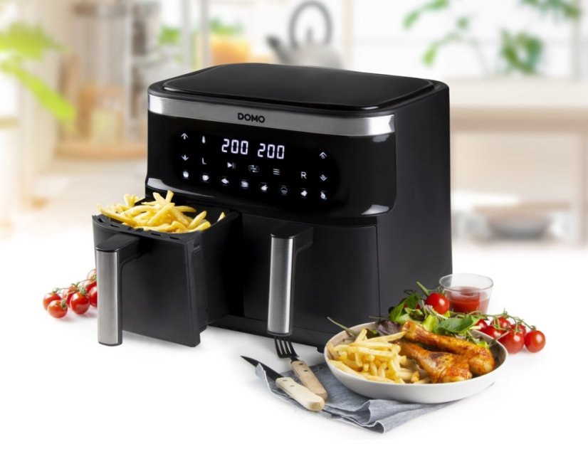 Dvojitá teplovzdušná fritéza - digitální - DOMO DO537FR