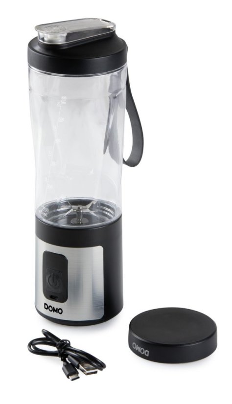 Aku smoothie mixér Blender-to-go 120W - černý - DOMO DO751BL