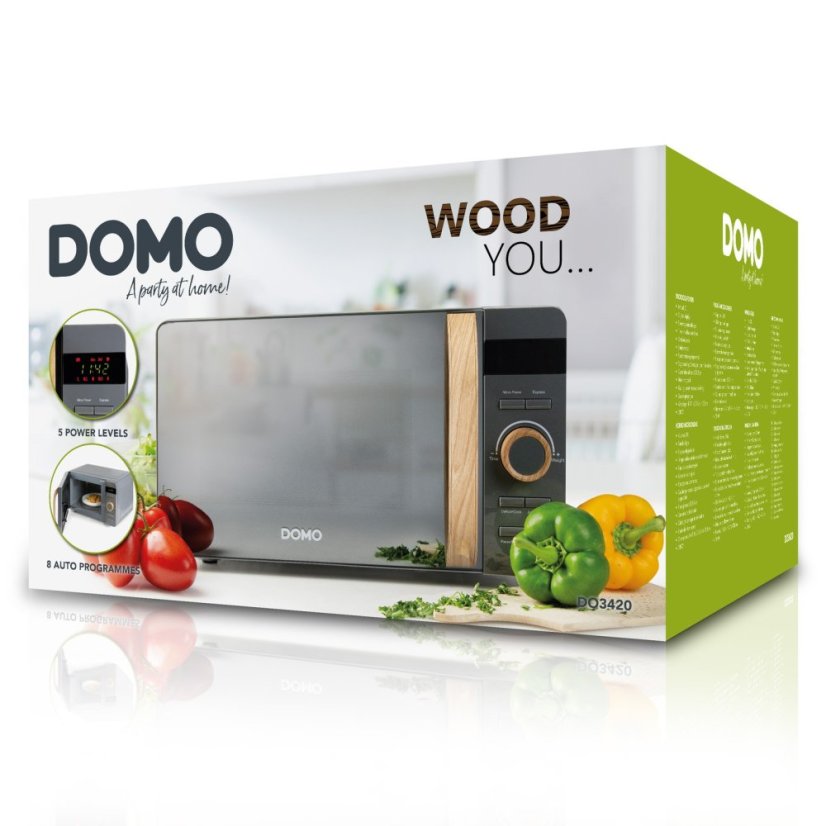 Mikrovlnná trouba - digitální - WOOD YOU - DOMO DO3420