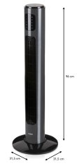 Ventilátor stĺpový - s diaľkovým ovládaním - DOMO DO8124