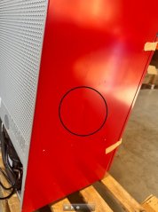 Retro lednice s mrazící přihrádkou - červená - Outlet - PR152RKR/B