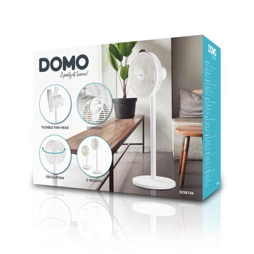 Stojanový ventilátor 2v1 - bílý - DOMO DO8156