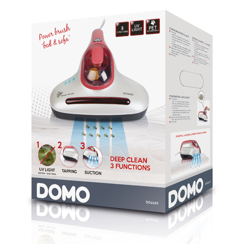 Ručný antibakteriálny vysávač s UV lampou - DOMO DO223S