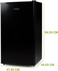 Lednice s mrazákem uvnitř - černá - PRIMO PR177FR