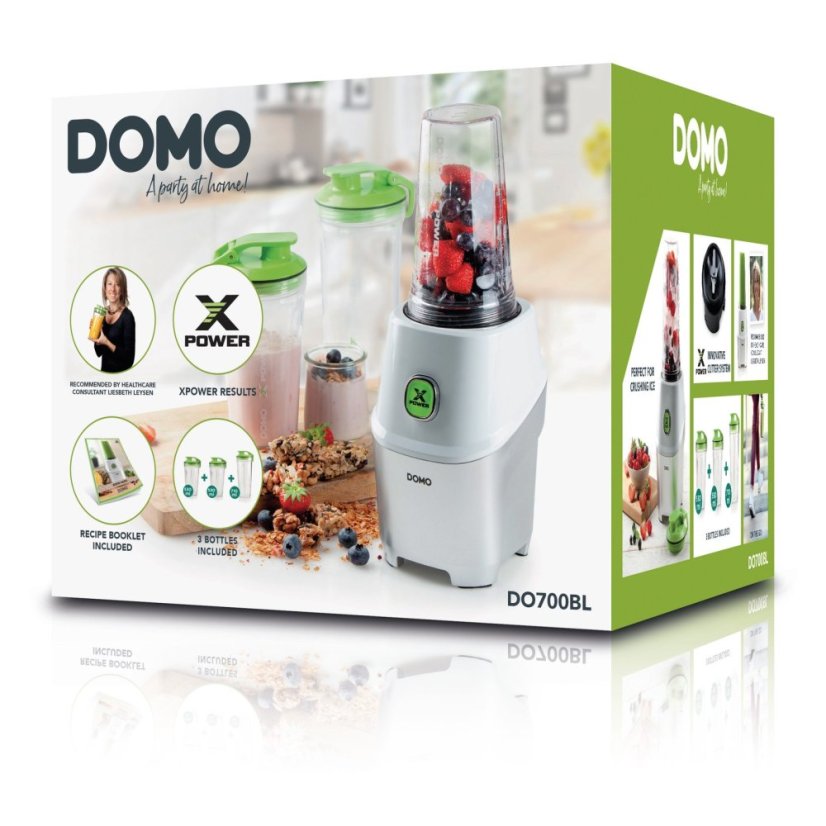 Smoothie nutri mixér X-Power 1 000W - DOMO DO700BL