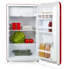 Retro lednice s mrazící přihrádkou - červená - PRIMO PR152RKR