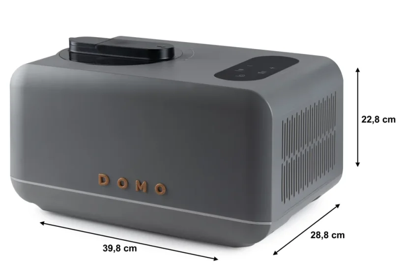 Zmrzlinovač s kompresorem - šedý - WOOD YOU - DOMO DO9306I