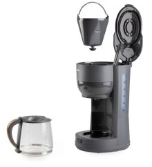 Překapávač na kávu WOOD YOU - šedý - DOMO DO754K