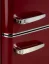 Retro chladnička s mrazničkou dole - bordó - DOMO DO91707R