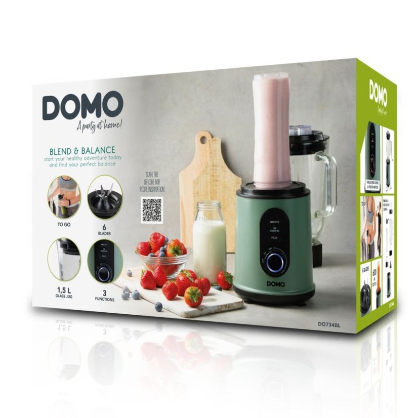 Stolný mixér 2v1 so smoothie - DOMO DO734BL