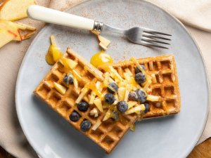 Vegánske vafle s ovsom a škoricou Vegánske vafle s ovsom a škoricou