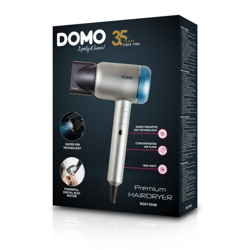 Fén na vlasy s nano ionizátorem - DOMO DO2135HD