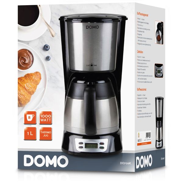Kávovar s časovačem a termokonvicí - DOMO DO709K