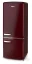 Retro chladnička s mrazničkou dole - bordó - DOMO DO91707R