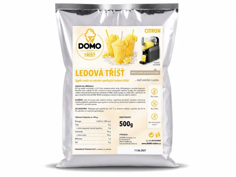 Směs na výrobu ledové tříště s citronovou příchutí - DV-LTCITRON