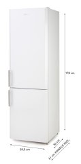 Lednice kombinovaná s mrazákem dole - DOMO DO91308C
