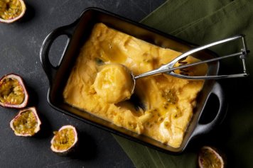 Ovocný sorbet „Passion fruit“ Ovocný sorbet „Passion fruit“