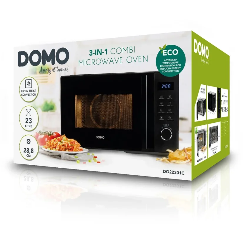 Mikrovlnná rúra s grilom a teplovzduchom - DOMO DO22301C