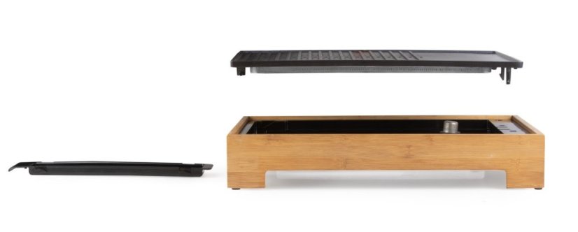Stolný elektrický gril Plancha - Bamboo Style - DOMO DO9271G