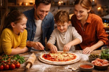 Rodinné pizza večery jsou skvělým zážitkem