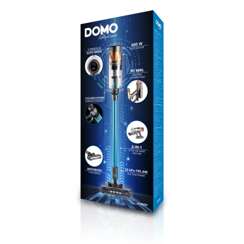 Tyčový vysavač 2v1 s BLDC motorem 25,2 V - DOMO DO254SV
