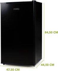 Lednice s mrazákem uvnitř - černá - PRIMO PR177FR