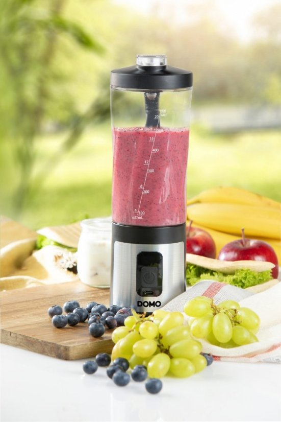 Aku smoothie mixér Blender-to-go 120W - černý - DOMO DO751BL