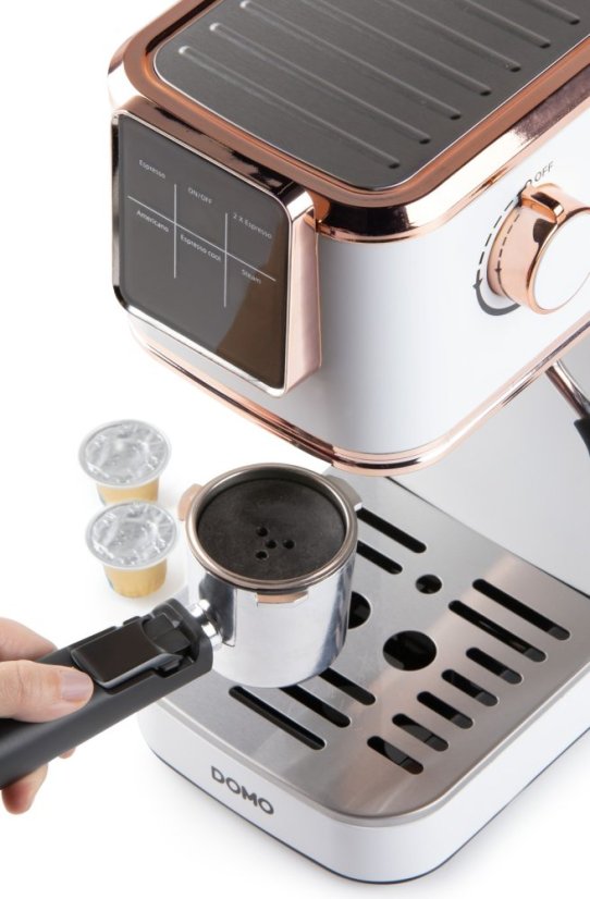 Espresso kávovar 3v1 - pákový, na pody i na kapsle - DOMO DO746K