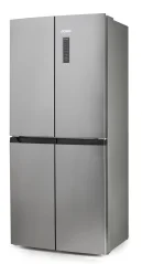 Čtyřdvéřová lednice s mrazákem dole - stříbrná - DOMO DO99504M