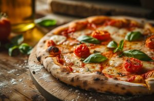 Pizza ze špaldové pizza mouky Pizza ze špaldové pizza mouky