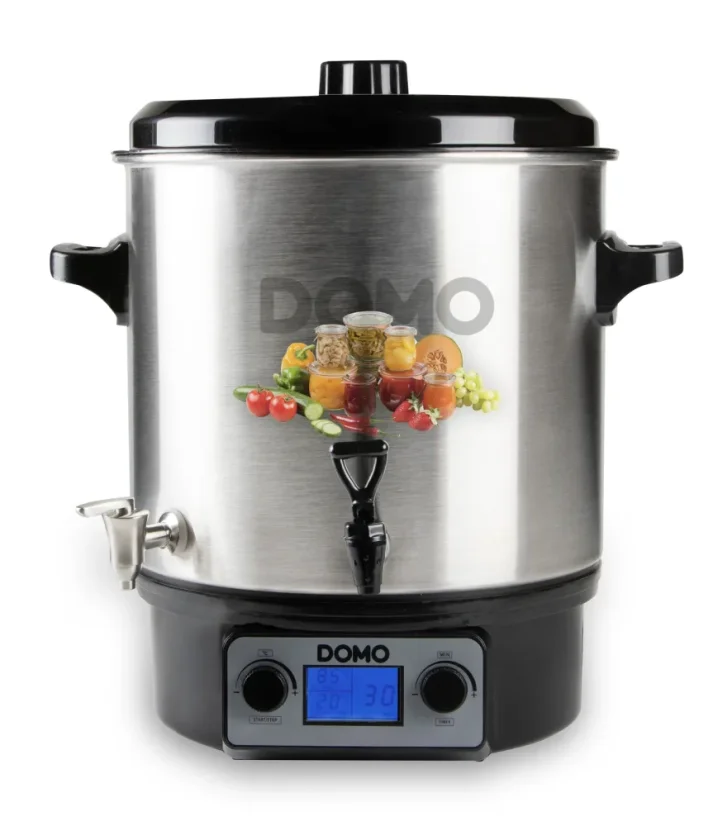 Zavařovací hrnec s LCD - 2 otvory - nerez kohout - DOMO DO42329PC