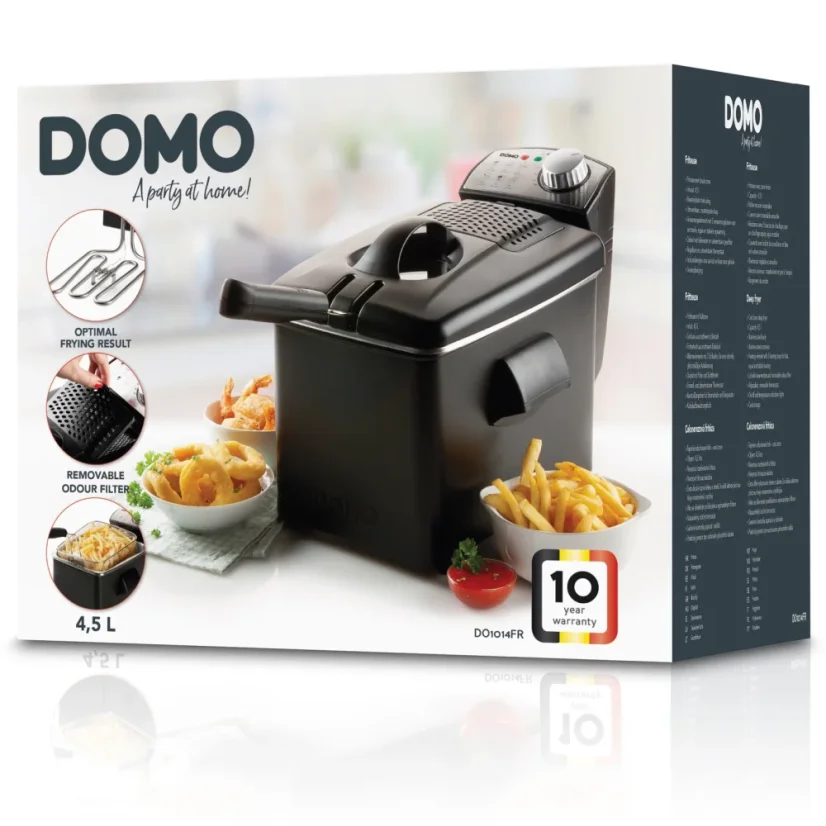 Olejová fritéza nerezová 4,5 litru - DOMO DO1014FR