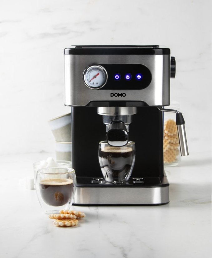 Espresso kávovar pákový - čierny - DOMO DO1138K