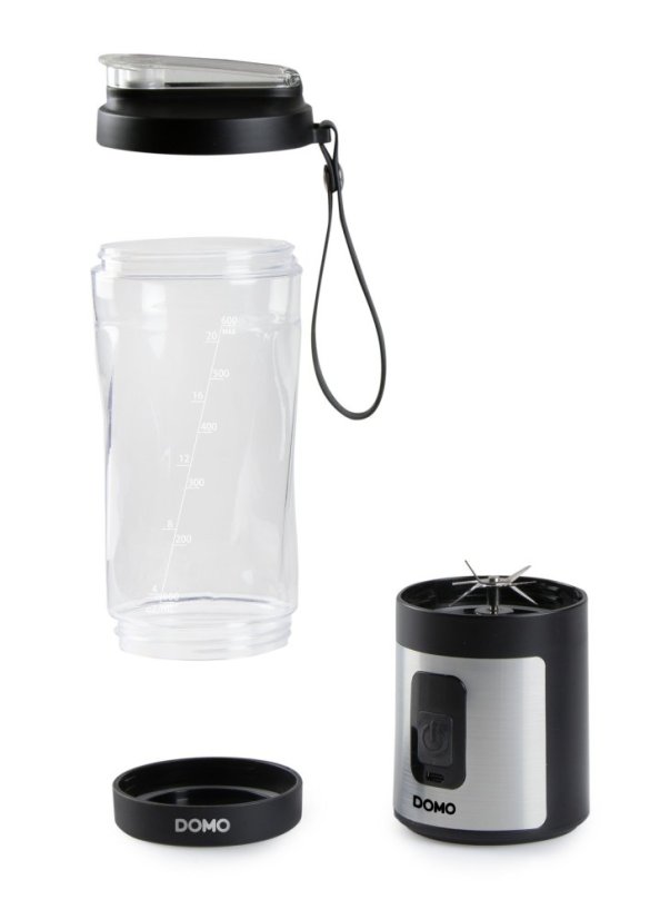 Aku smoothie mixér Blender-to-go 120W - černý - DOMO DO751BL