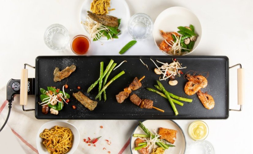 Rodinný gril Teppanyaki - Wood Look - DOMO DO8312TP