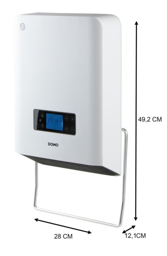 Elektrické topení do koupelny se sušákem -  Outlet - DOMO - DO7353H/B