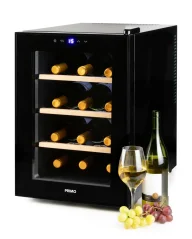 Domáca vinotéka na 12 fliaš - čierna - PRIMO PR190WK