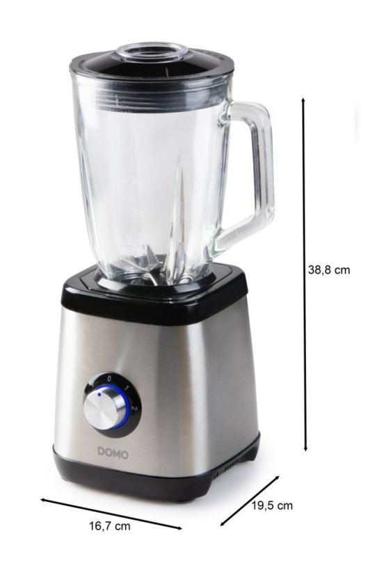 Stolní mixér se skleněnou nádobou - 1000 W - DOMO DO1133BL